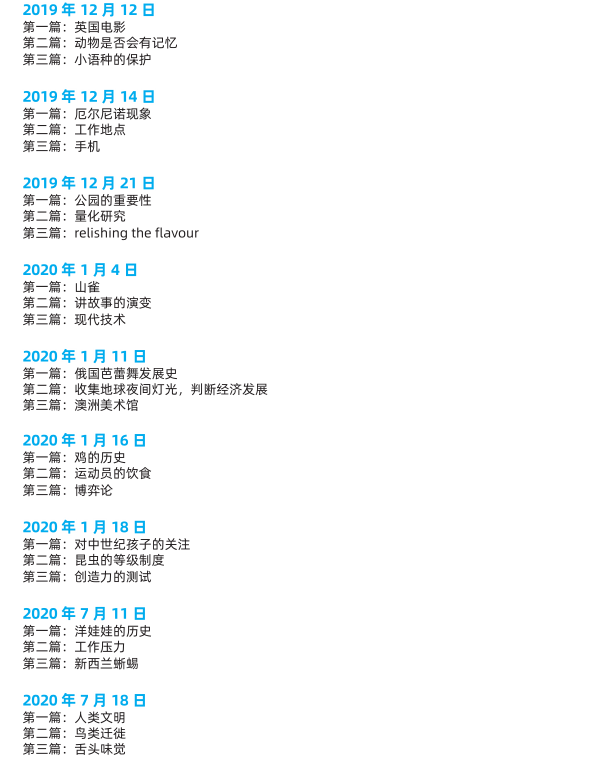 2020年9月25&26日雅思阅读考试预测