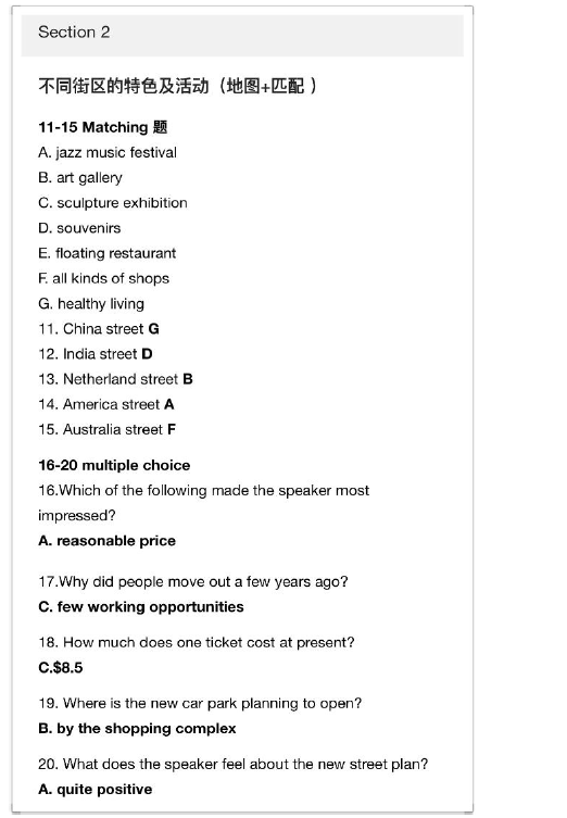 2020年11月12日雅思听力考试预测（上）