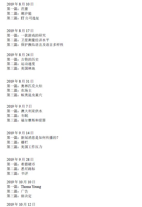 2021年1月16日雅思阅读考试预测