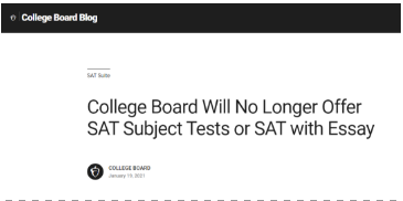 College Board正式官宣：取消SAT2和SAT写作考试，SAT机考或将出现！