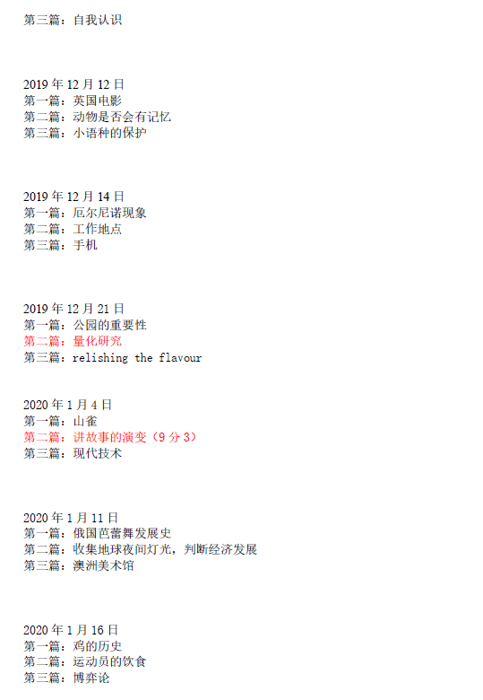 2021年3月4&6日雅思阅读考试预测