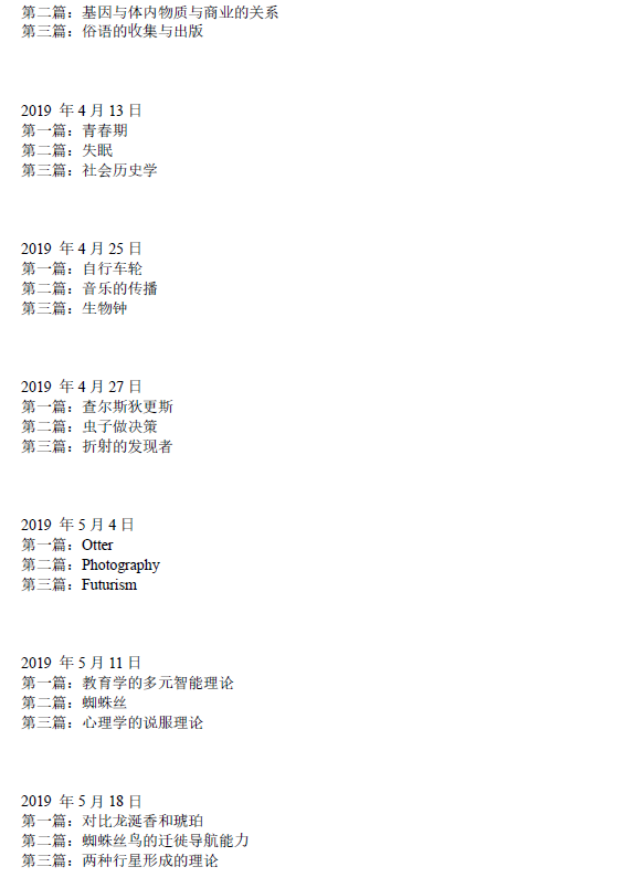 2021年3月20日雅思阅读考试预测