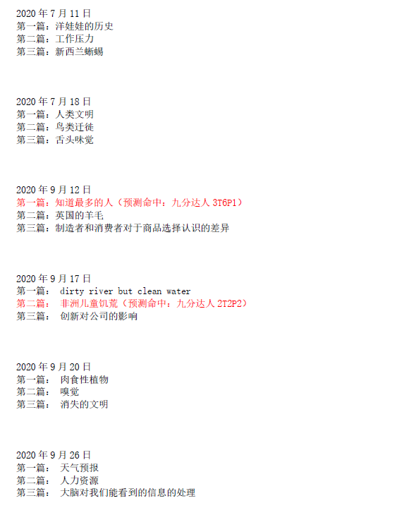 新航道2021年4月3日雅思阅读考试预测