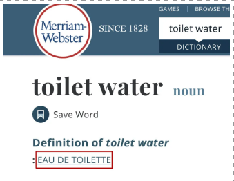 老外爱的toilet water是什么？