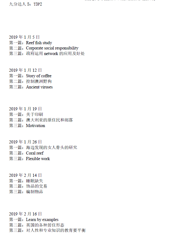 新航道2021年4月24日雅思阅读考试预测