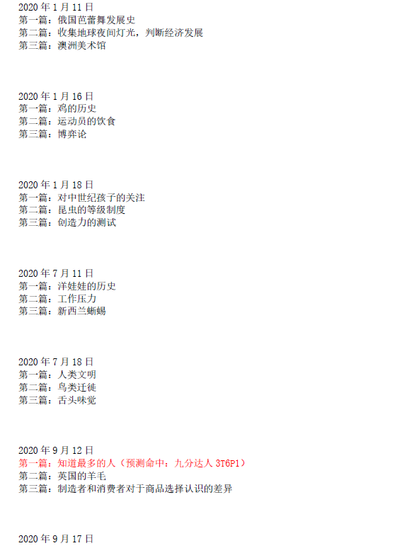 新航道2021年4月29日雅思阅读考试预测