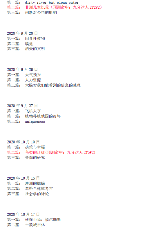 新航道2021年4月29日雅思阅读考试预测