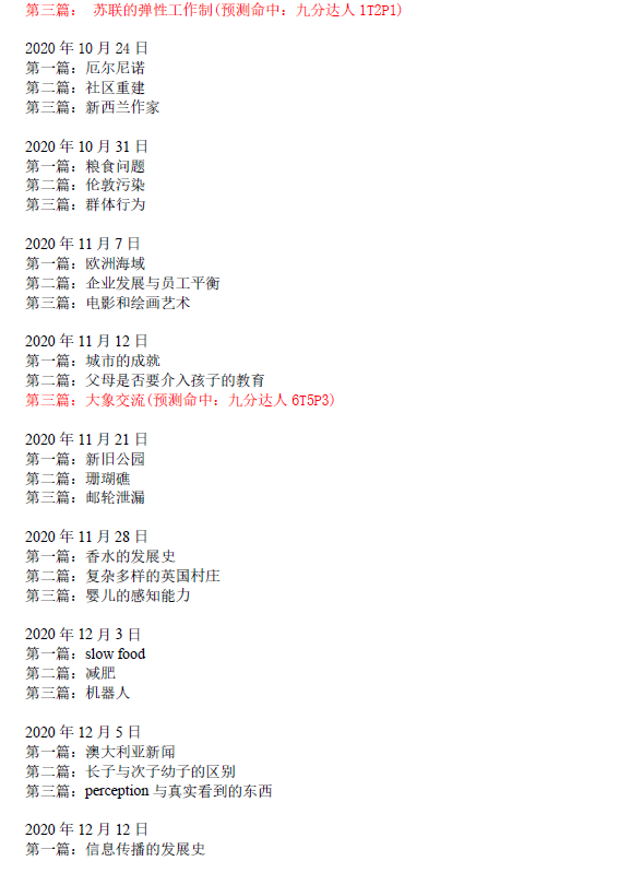 新航道2021年4月29日雅思阅读考试预测