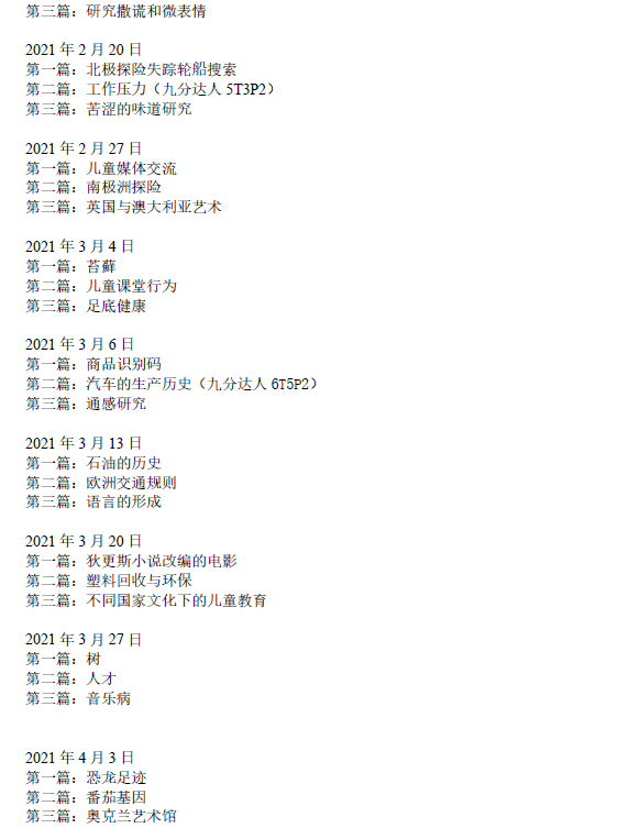 新航道2021年5月15日雅思阅读考试预测