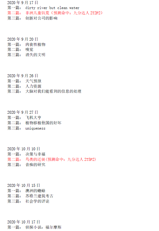 新航道2021年5月29日雅思阅读考试预测