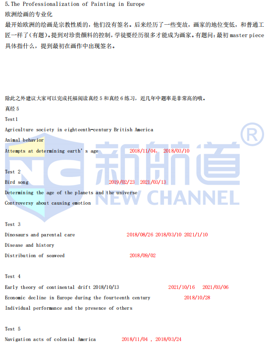 新航道2022年1月新托福阅读考试分析