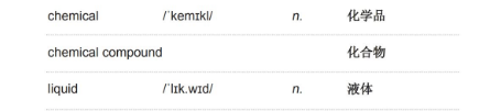 雅思听力学术类词汇：化学品+建筑