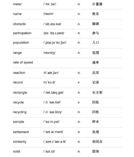 雅思听力学术类词汇：实验与调查