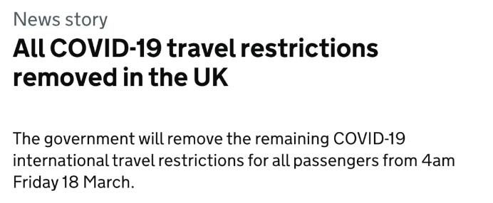 留学生注意！英国取消所有入境限制，不再进行检测和隔离！