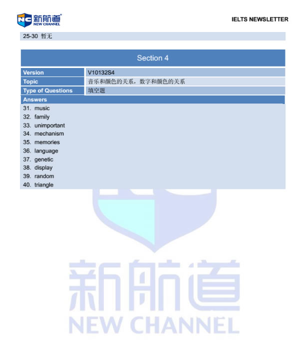 2014成都新航道版雅思回忆1