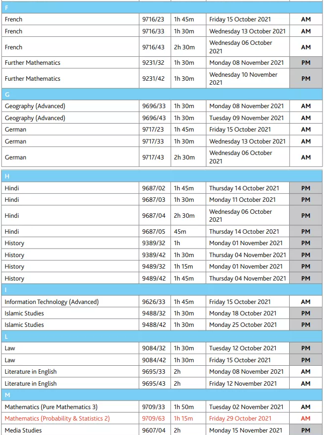 CAIE考试局2021年秋季A-Level报名及考试时间7.png CAIE考试局2021年秋季A-Level报名及考试时间7.png