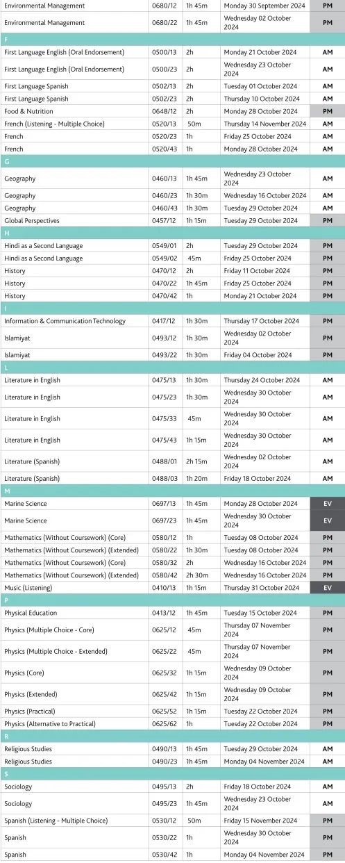 2024A-Level秋季的时间安排，三大考试局已经公布！