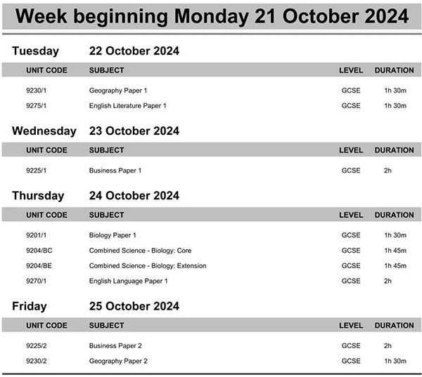 2024A-Level秋季的时间安排，三大考试局已经公布！