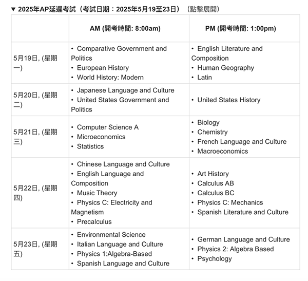 2025年中国香港AP考试报名启动！各位准5分er快来查看报考重要信息！